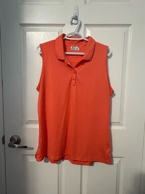 Callaway Sleeveless Polo Tank - Coral/Orange | EUC | Size XL